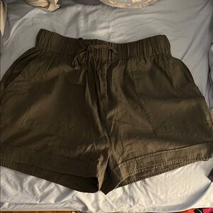 Ily Couture High Waist Dark Green Shorts